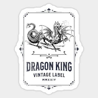 Vintage Dragon King Graphic Sticker